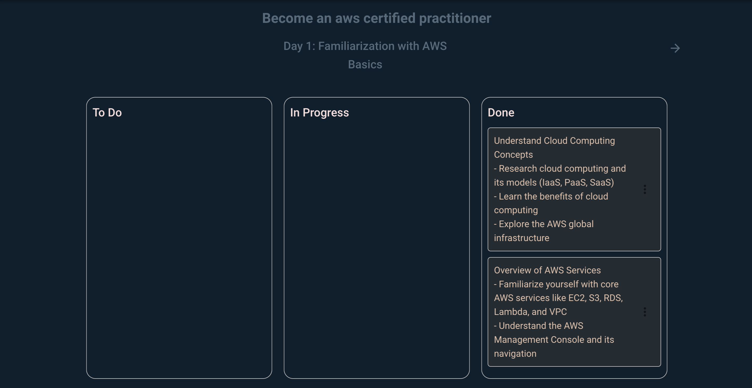 goal tracker web app ui