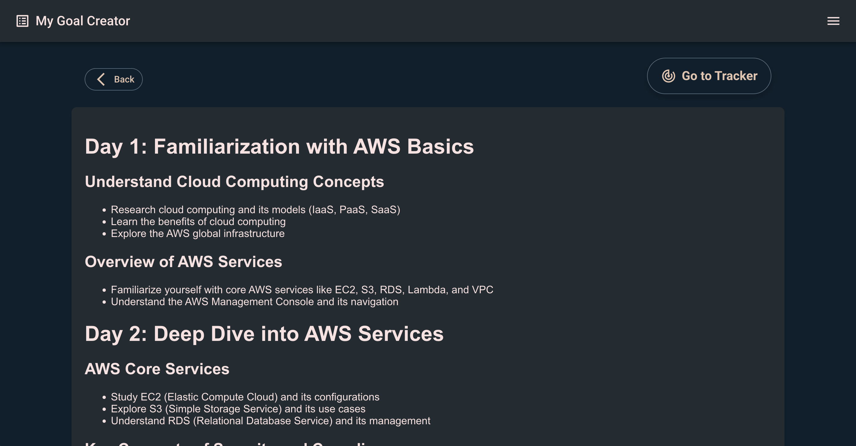 plan web app ui